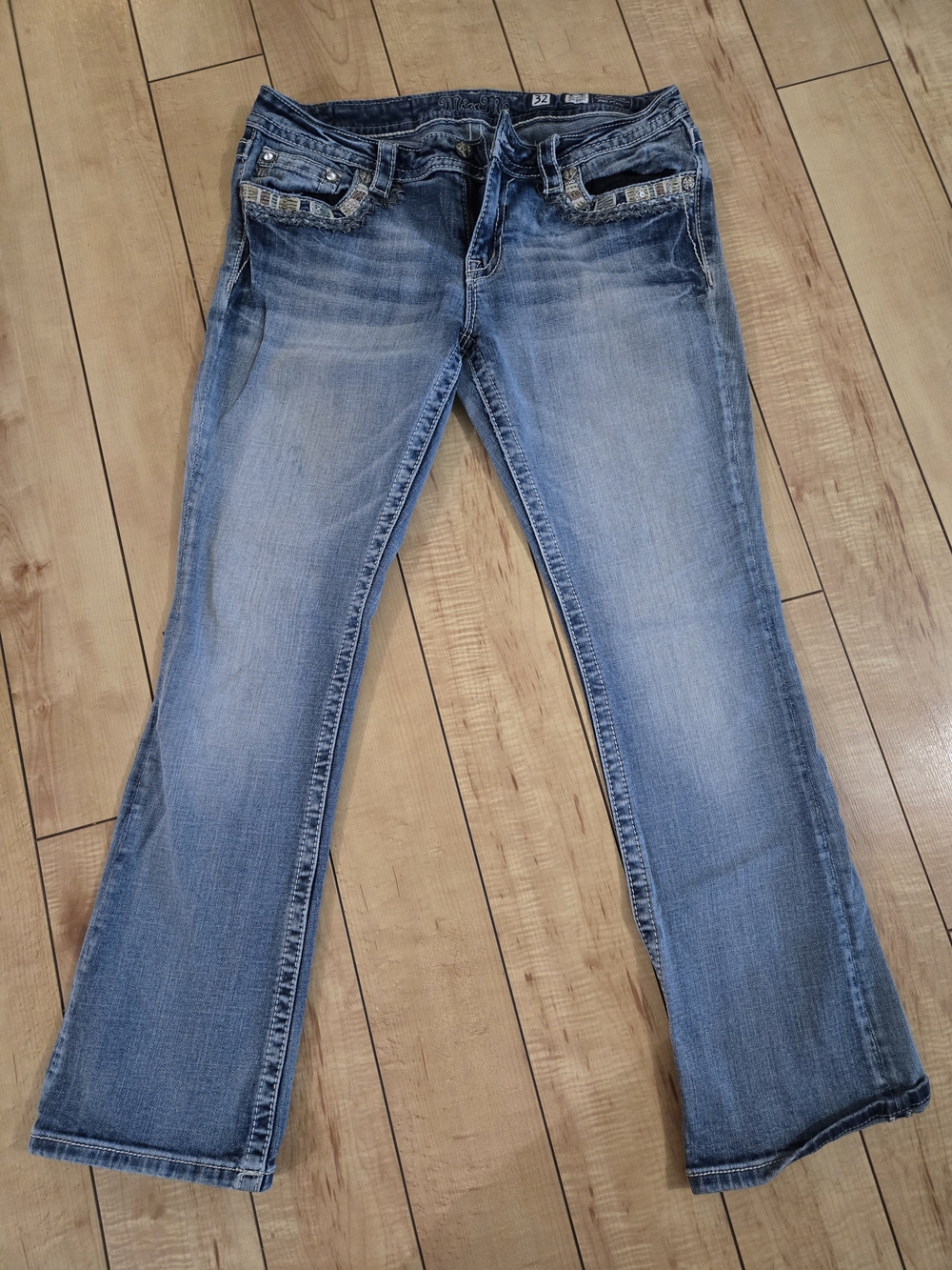Miss Me Embellished Light Blue Women's Jeans - Picture 4 of 5